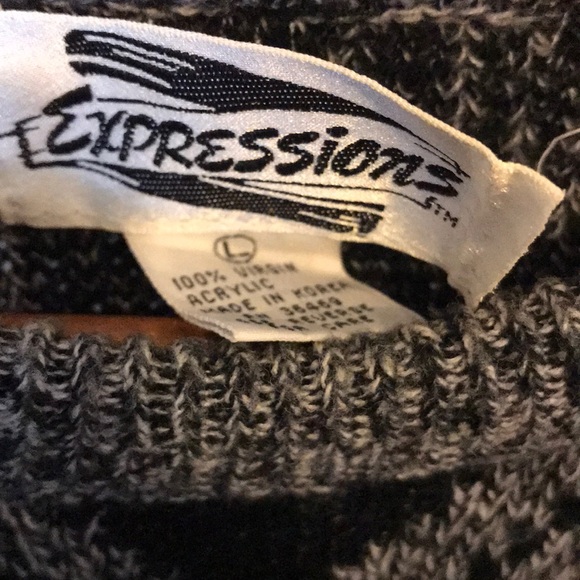 {vintage} patterned oversized sweater - Picture 3 of 4